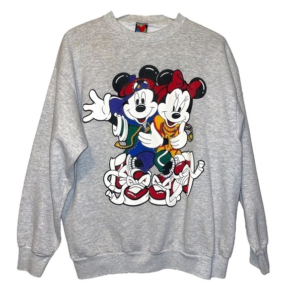 Disney Mickey Mouse & Minnie Mouse vintage crewneck sweatshirt XL - Picture 1 of 4